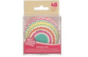 Funcakes Cupcake cups  Colourful Chevron - 48 stuks