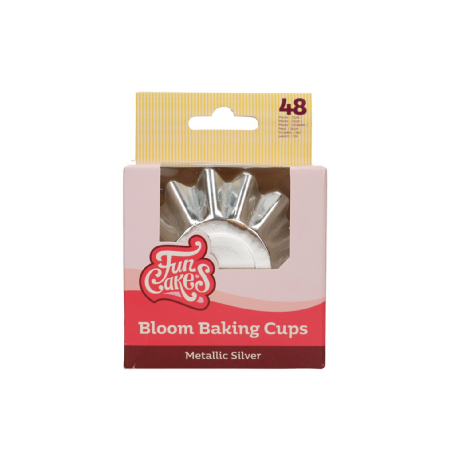 FunCakes Bloom Cupcake Cups - Metallic Zilver pk/48