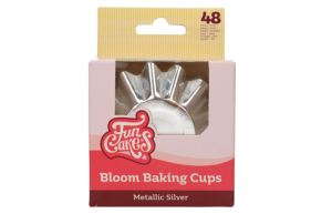 FunCakes Bloom Cupcake Cups - Metallic Zilver pk/48