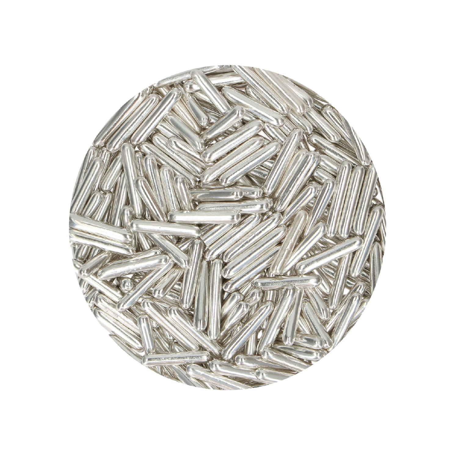 FunCakes Metallic Sugar Rods XL Zilver 70g