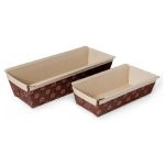 Kartonnen bakvorm bruin 25x9 cm (grote fudge)