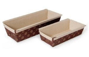 Kartonnen bakvorm bruin 25x9 cm (grote fudge)