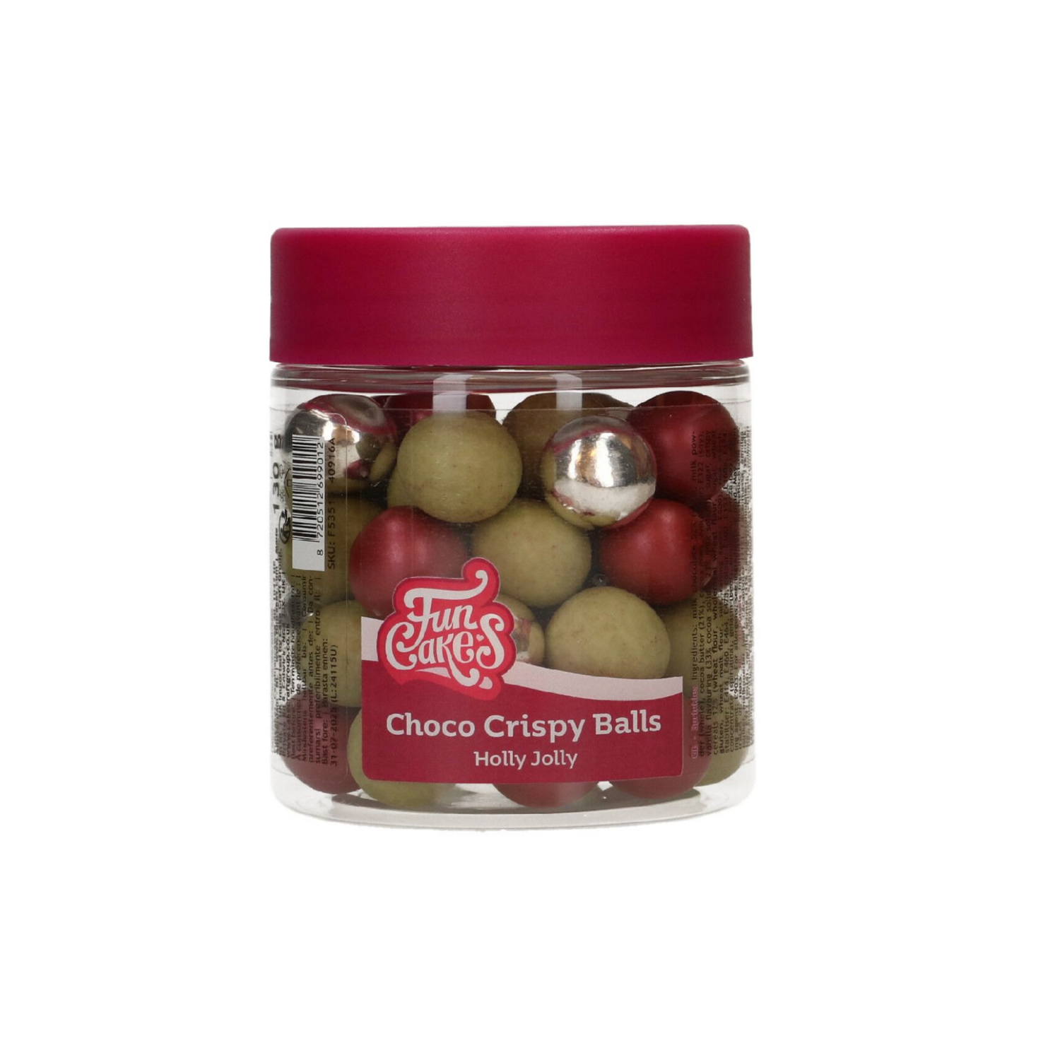 FunCakes Choco Crispy Balls - Holly Jolly 130g