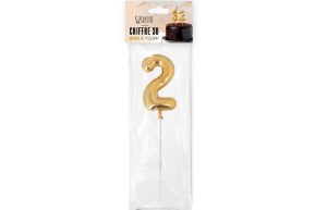 Taarttopper 2 Ballon Goud**