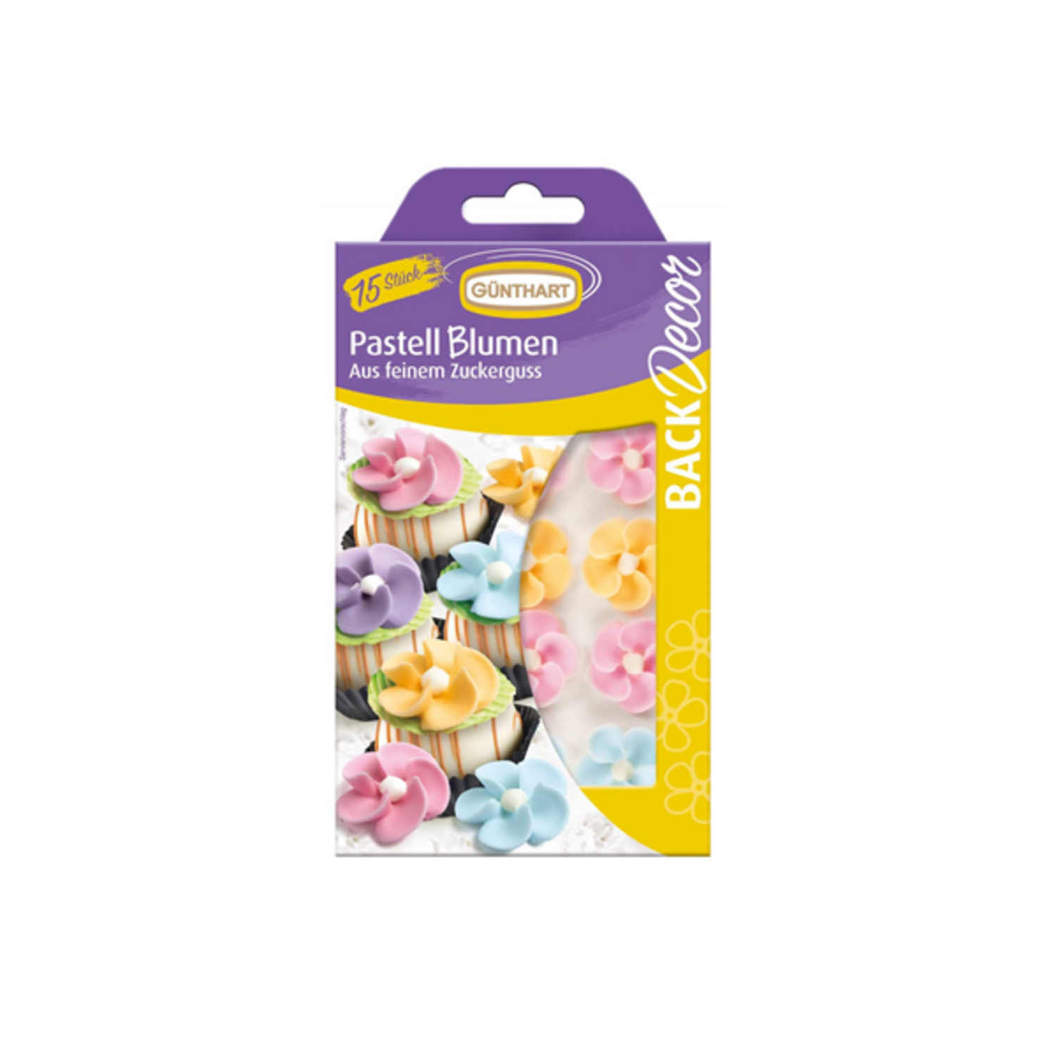 Günthart Suikerdecoratie Bloemen Pastel 15st.