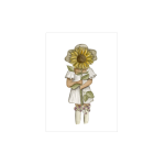 Kaart Meisje met zonnebloem