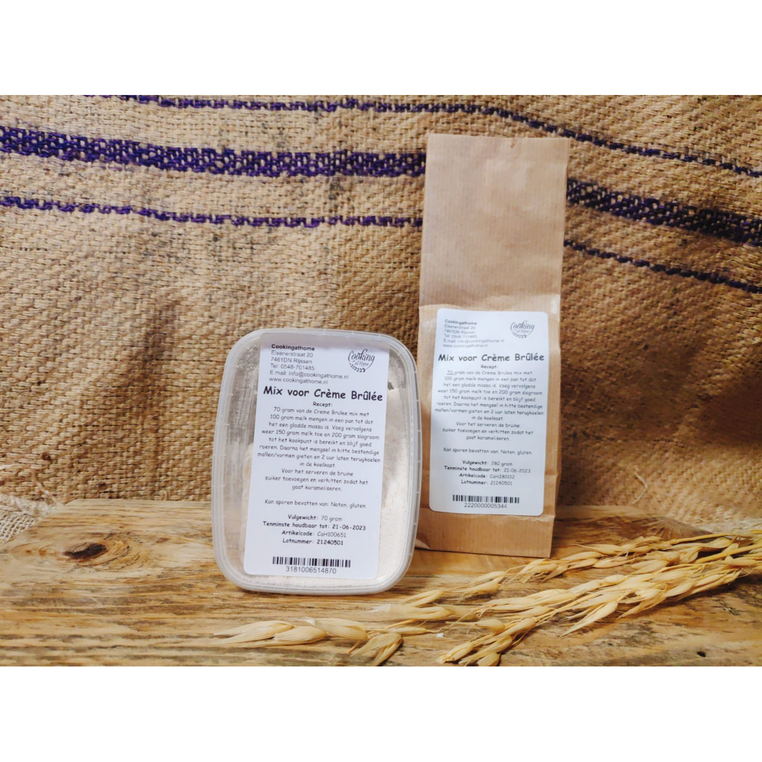 Mix voor creme brulee 70 gram