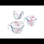 Pyrex Maatbekers Glas (0,25L/0,5L/1L) Set/3