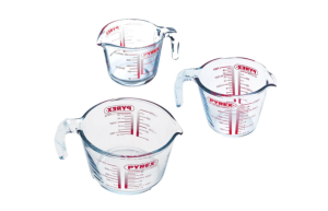 Pyrex Maatbekers Glas (0,25L/0,5L/1L) Set/3