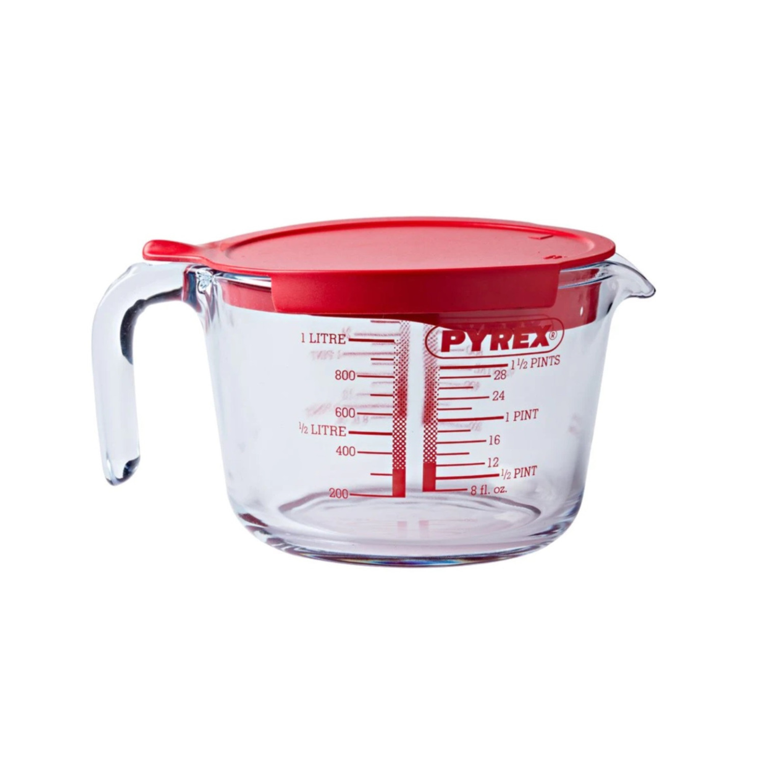 Pyrex Maatbeker met Deksel 1L