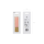 PartyDeco Kaarsen Roze/Goud 12/pcs