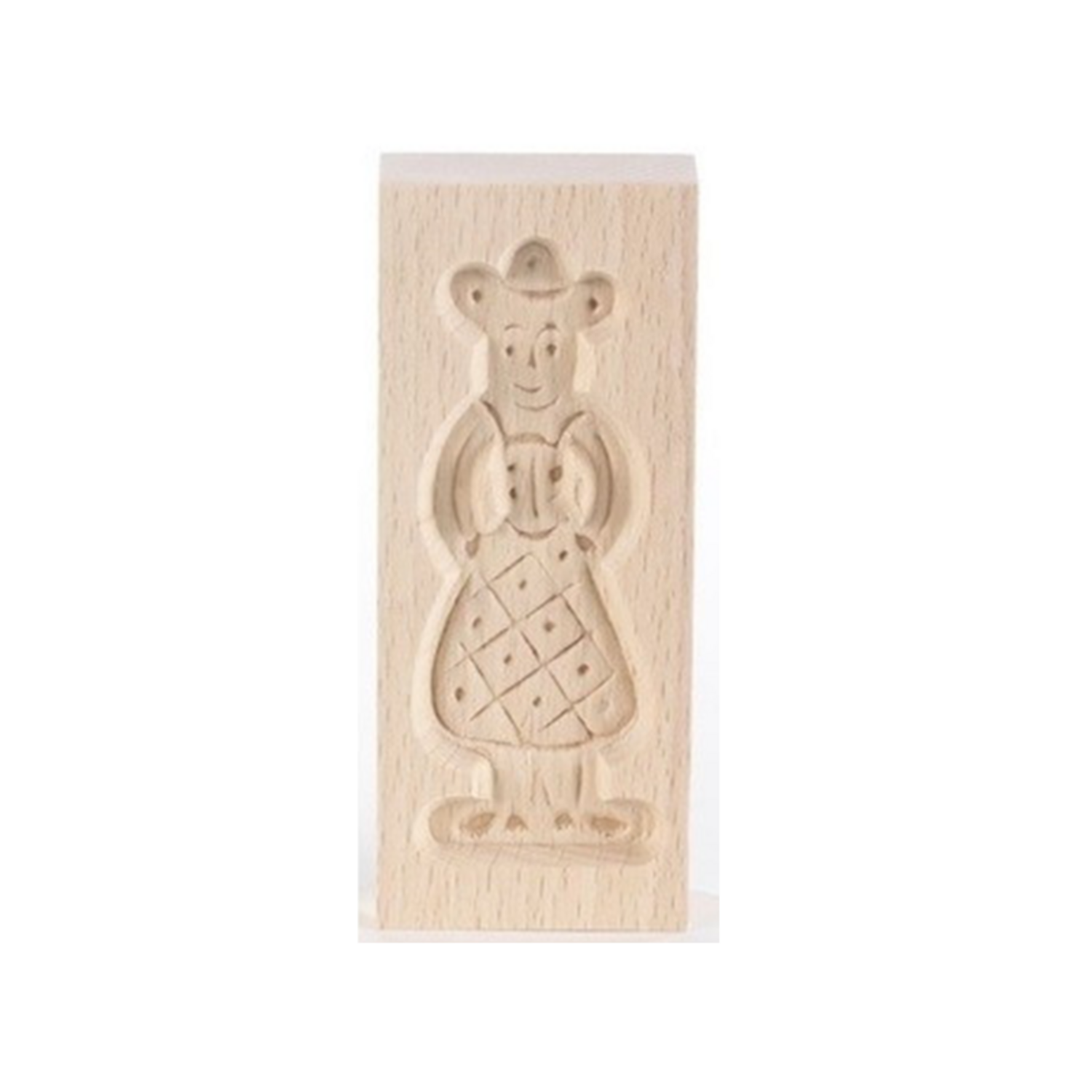 Speculaasplank Mini Pop Vrouw 8.5x3.5 cm