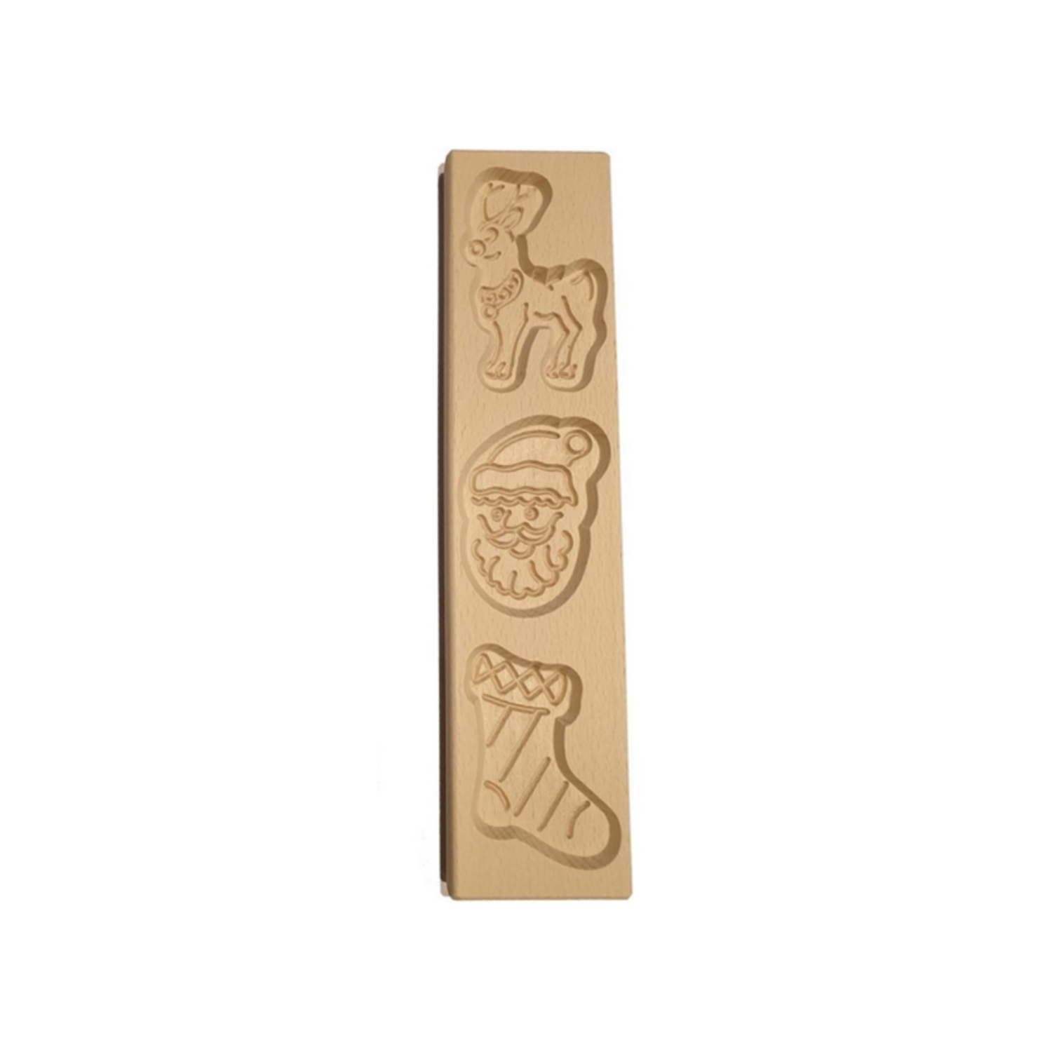 Speculaasplank Kerst (Rendier/Kerstman/Sok) (3x) 9x8cm
