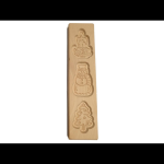 Speculaasplank Kerst (Kaars/Sneeuwpop/Kerstboom) (3x) 8x7cm.