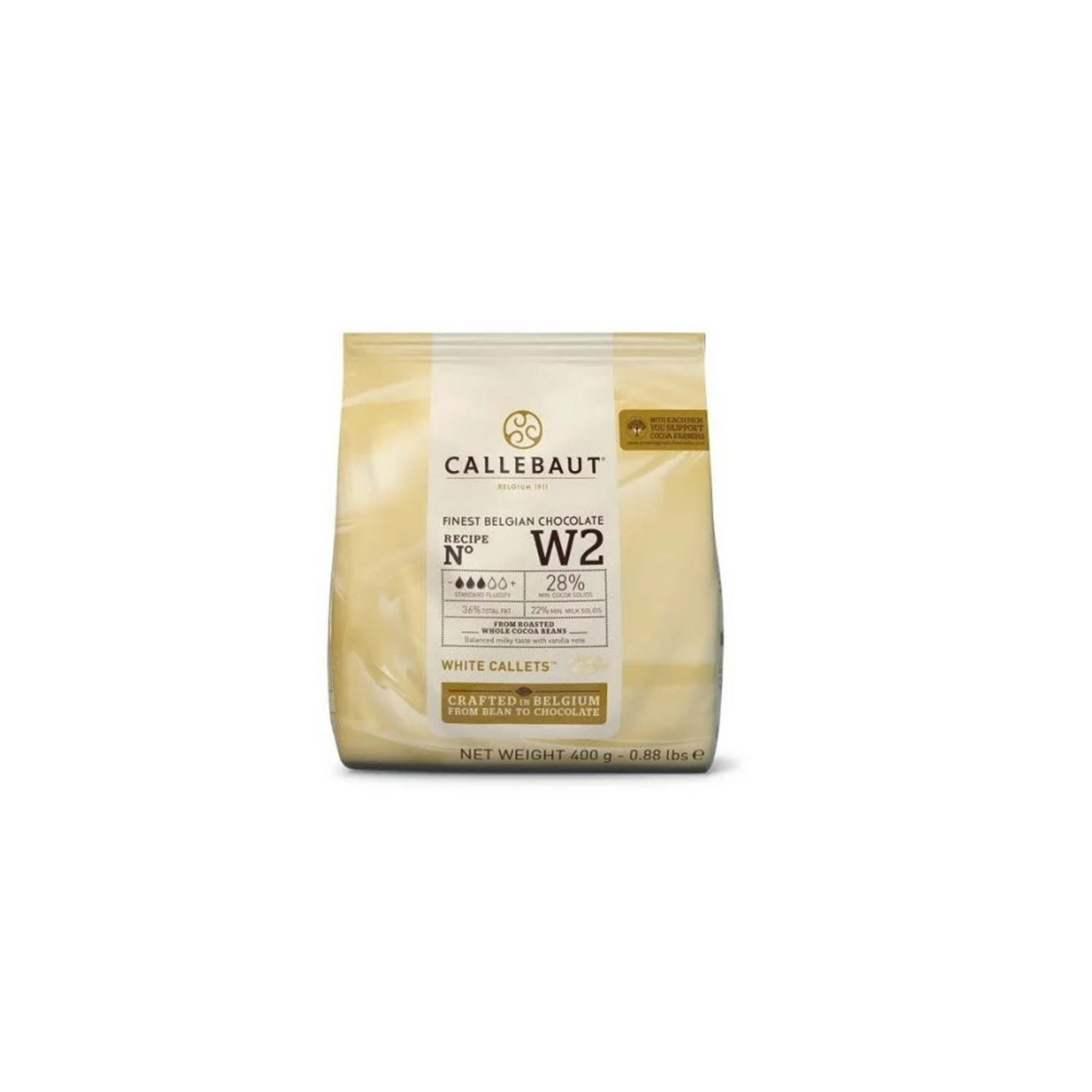 Callebaut Chocolade Callets Wit (W2) 400g