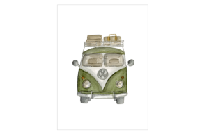 Kaart Volkswagen busje Groen