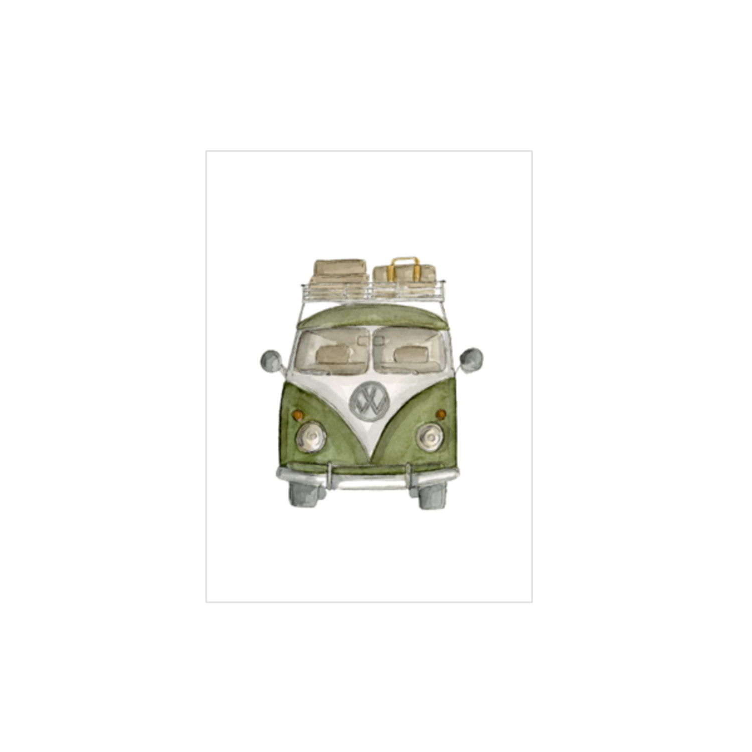 Kaart Volkswagen busje Groen