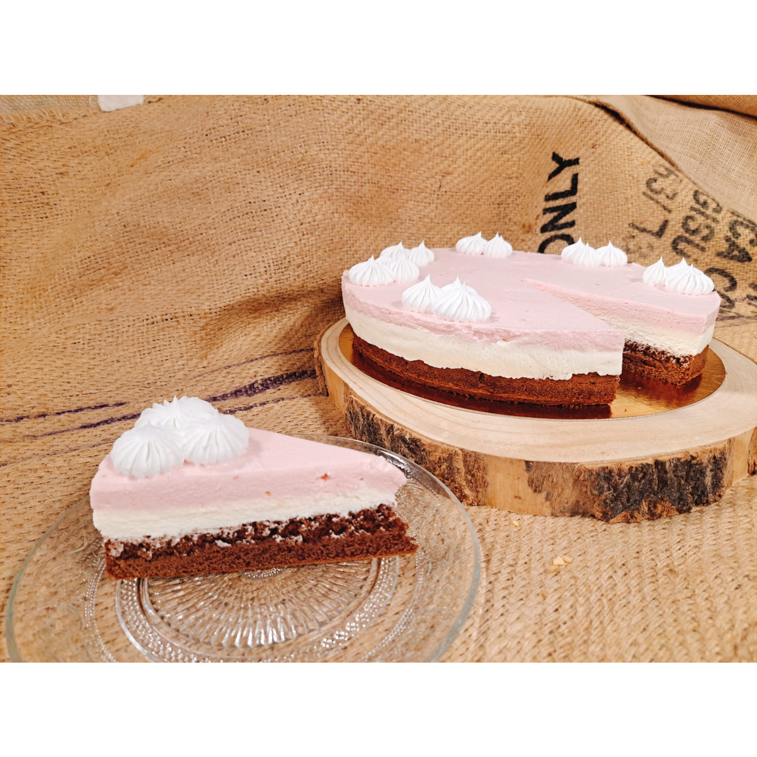 Bakpakket Aardbeien/choco-Kwarktaart - voor 2 taarten