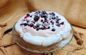 Bakpakket Pavlova met Framboos