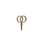 Dubbele Ringen Prikker Goud Plastic 3cm 12 st.