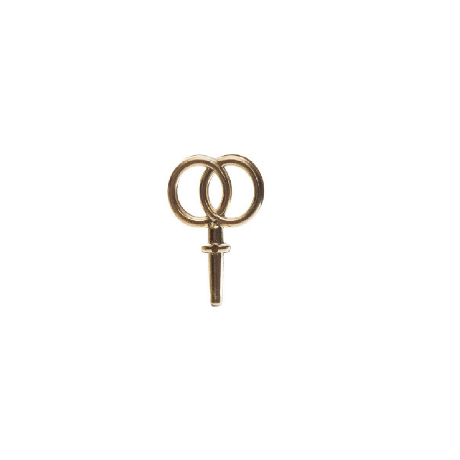 Dubbele Ringen Prikker Goud Plastic 3cm 12 st.