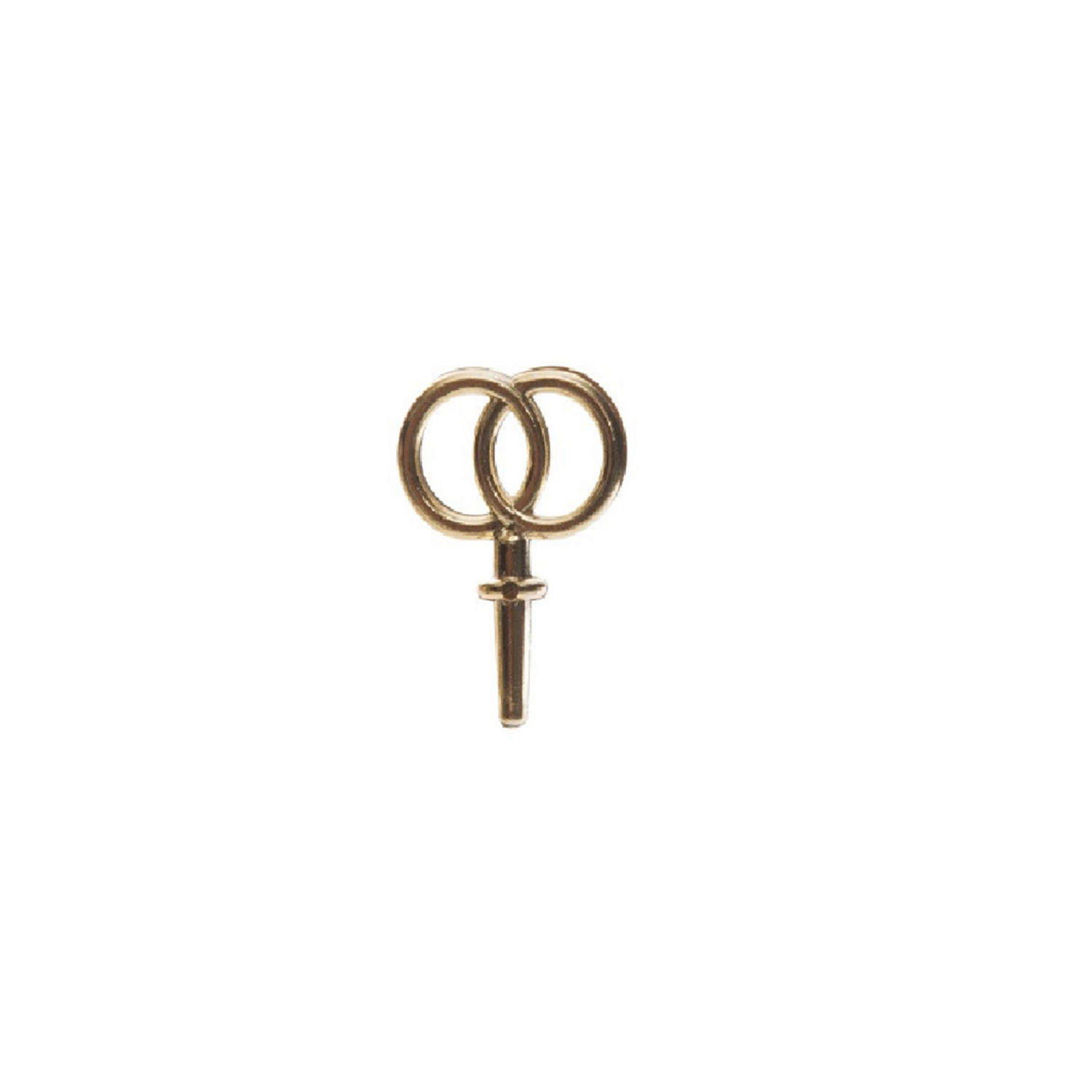 Dubbele Ringen Prikker Goud Plastic 3cm 12 st.