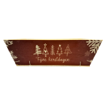 Houten Bakje Fijne kerstdagen Rood