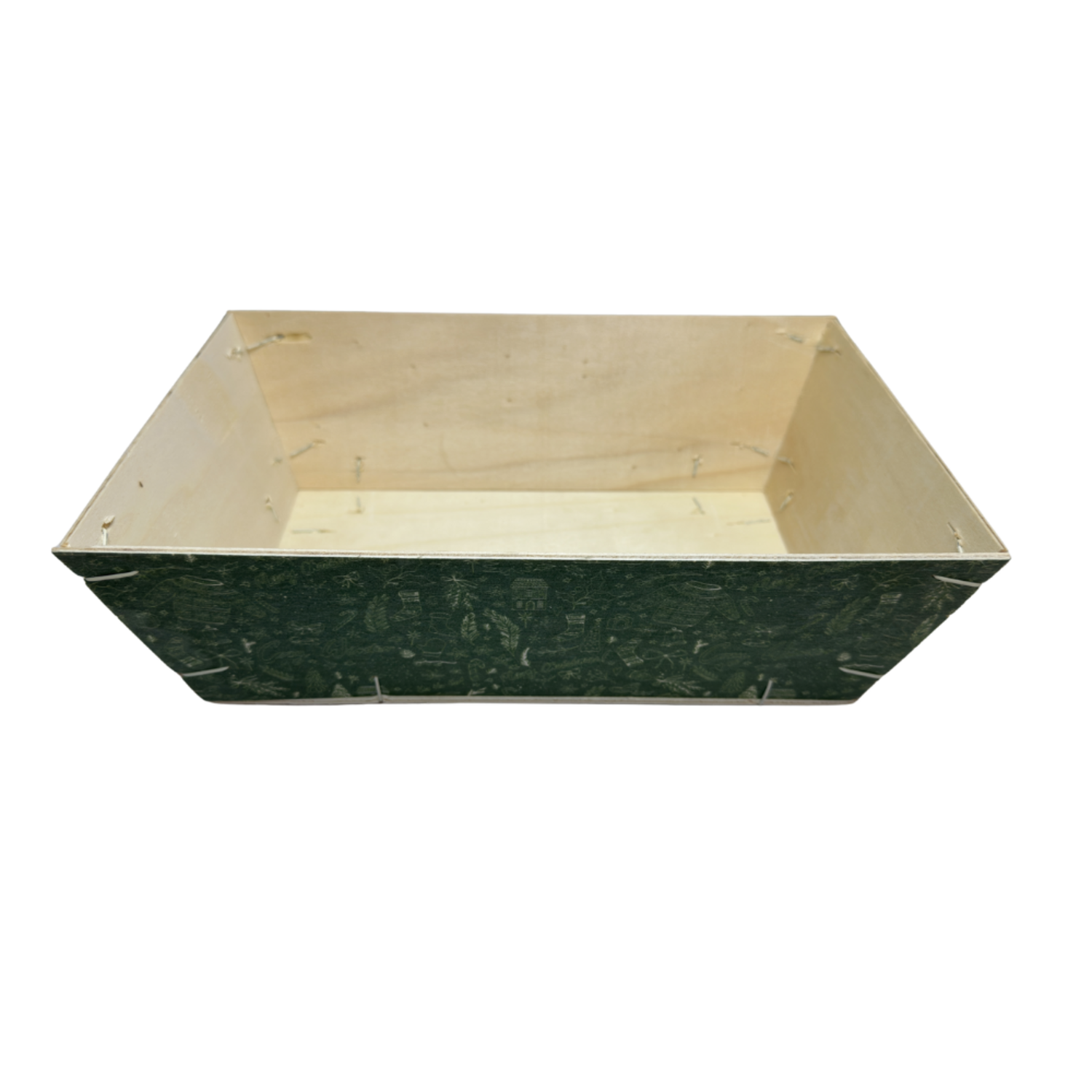 Houten Bakje Kerst Groen