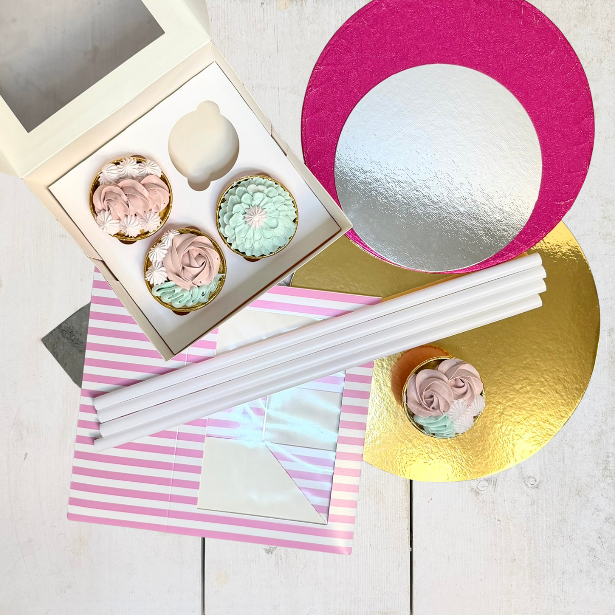 FunCakes Cake Drum Vierkant Glanzend Goud 30 cm